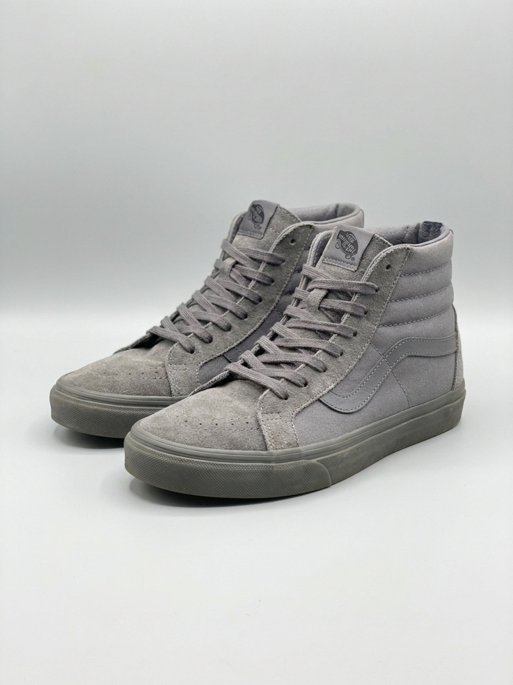 Vans Sk8-Hi High Top Sneakers in Light Gray